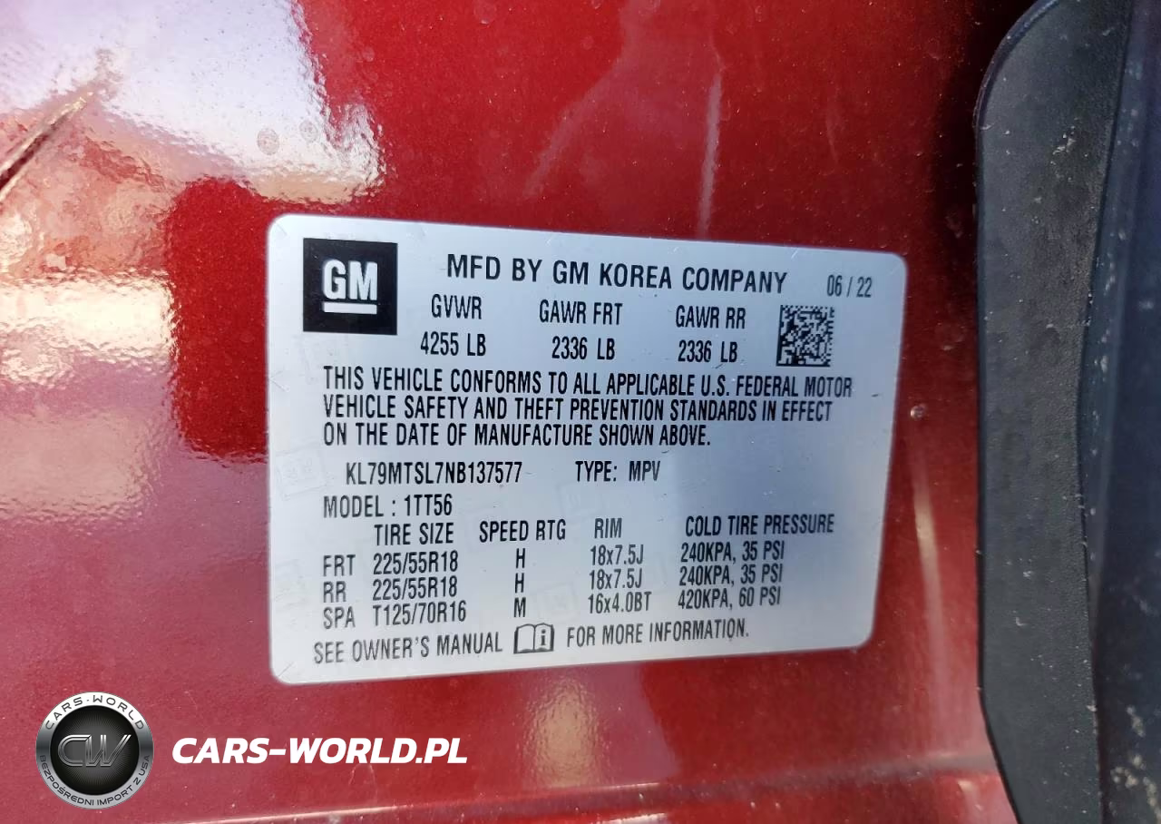 2022 Chevrolet Trailblazer Rs VIN:KL79MTSL7NB137577 - 13