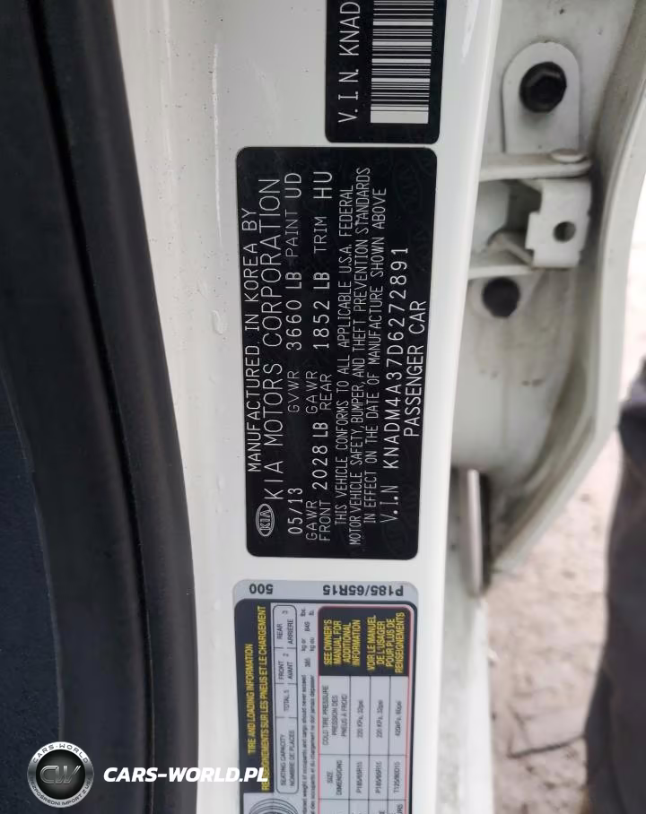 2013 Kia Rio Lx VIN:KNADM4A37D6272891 - 12