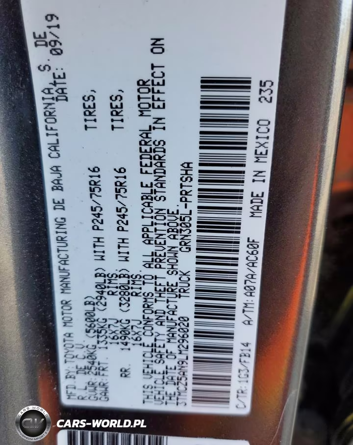2020 Toyota Tacoma Sr5 V6 VIN:3TMCZ5AN9LM296020 - 12