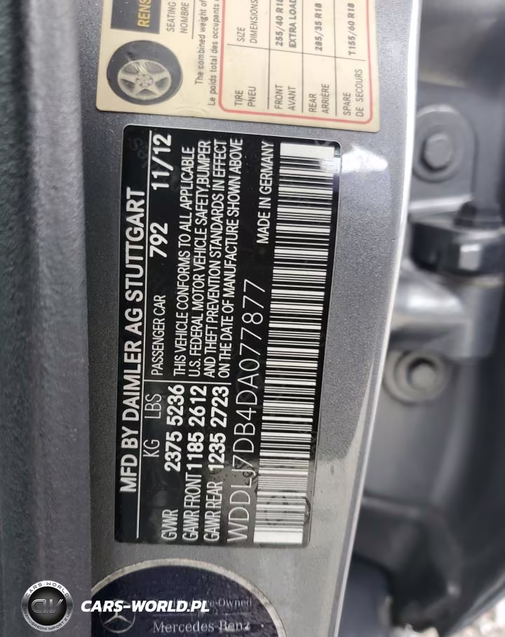 2013 Mercedes-Benz Cls 550 VIN:WDDLJ7DB4DA077877 - 12