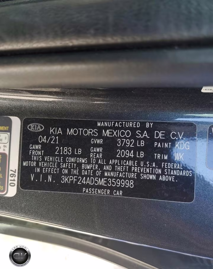 2021 Kia Forte Fe VIN:3KPF24AD5ME359998 - 13