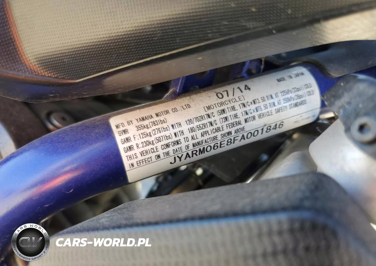 2015 Yamaha Fz07 VIN:JYARM06E8FA001846 - 9