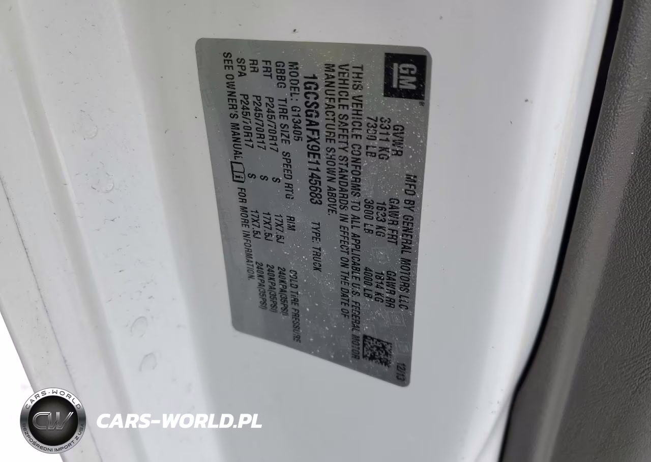2014 Chev Express G1500 VIN:1GCSGAFX9E1145683 - 13