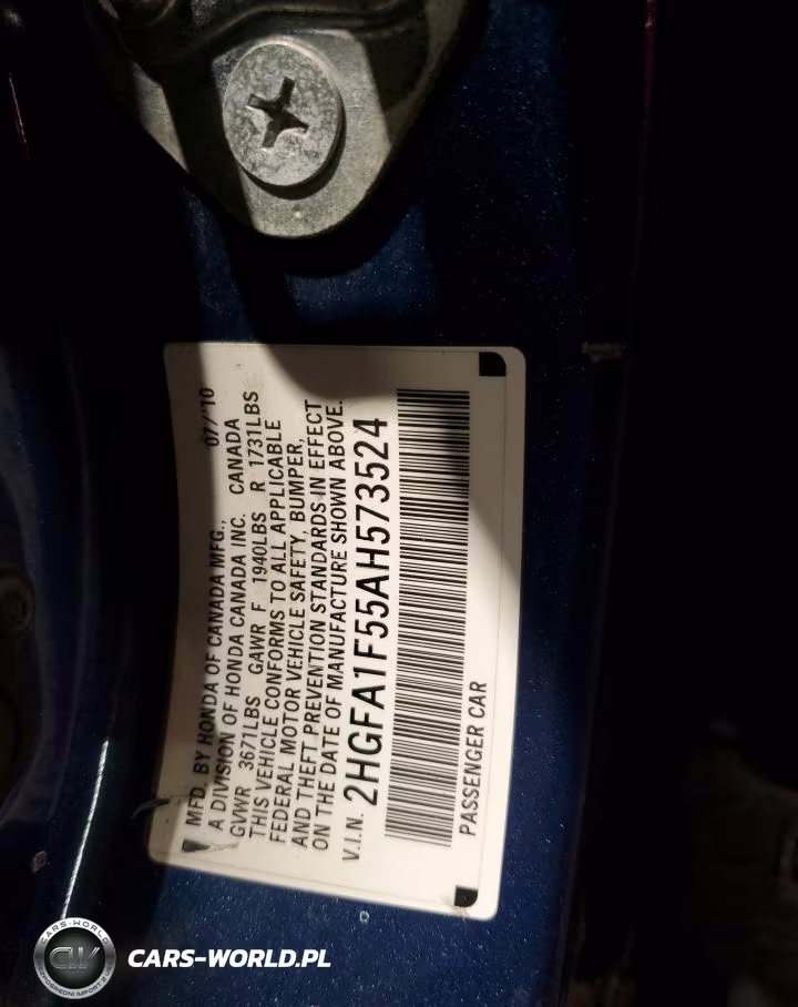 2010 Honda Civic Lx VIN:2HGFA1F55AH573524 - 12