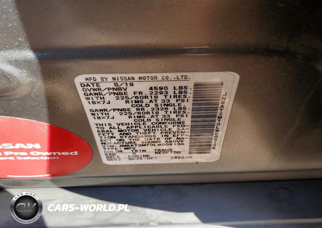 2020 Nissan Rogue Sv VIN:JN8AT2MT0LW009136 - 13