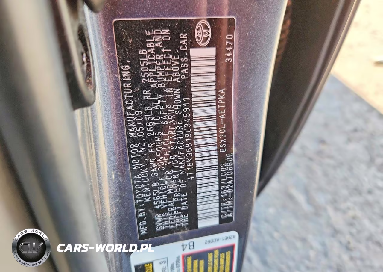 2009 Toyota Avalon Limited VIN:4T1BK36B19U345911 - 12