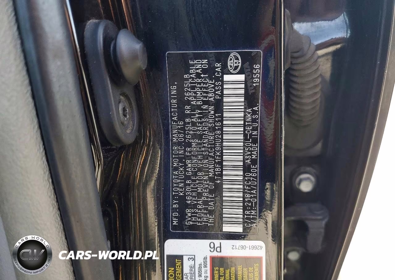 2017 Toyota Camry Le VIN:4T1BF1FK9HU281611 - 12