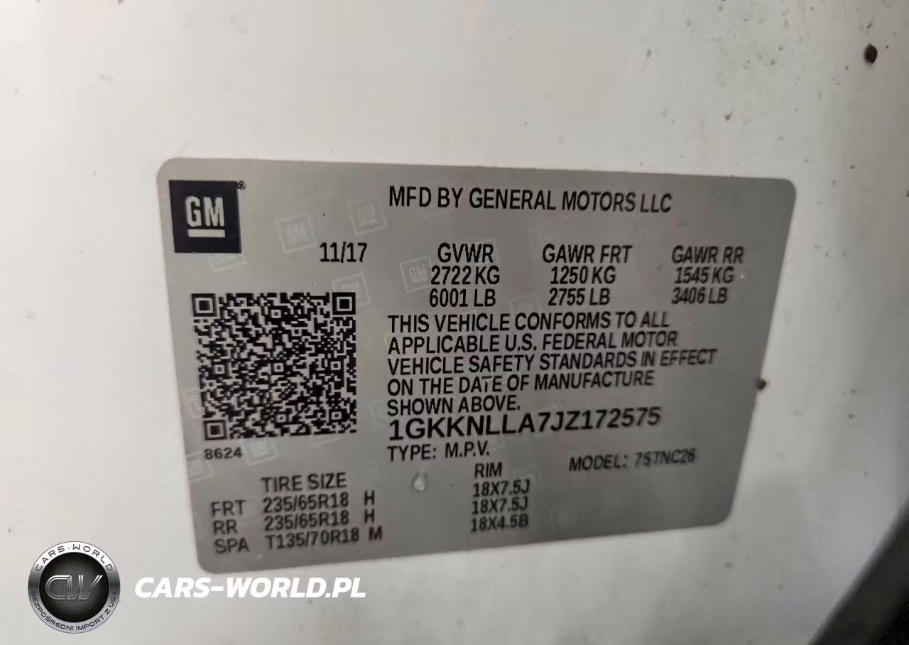 2018 GMC Acadia Sle VIN:1GKKNLLA7JZ172575 - 13