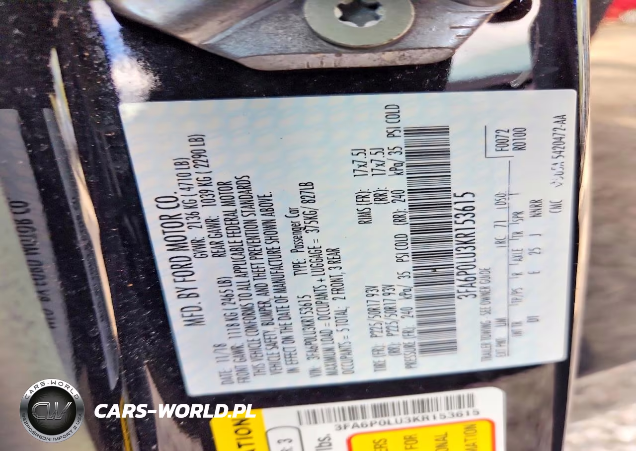 2019 Ford Fusion Se VIN:3FA6P0LU3KR153615 - 12