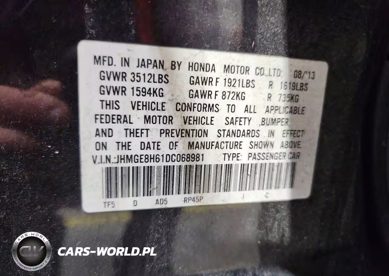 2013 Honda Fit Sport VIN:JHMGE8H61DC068981 - 14
