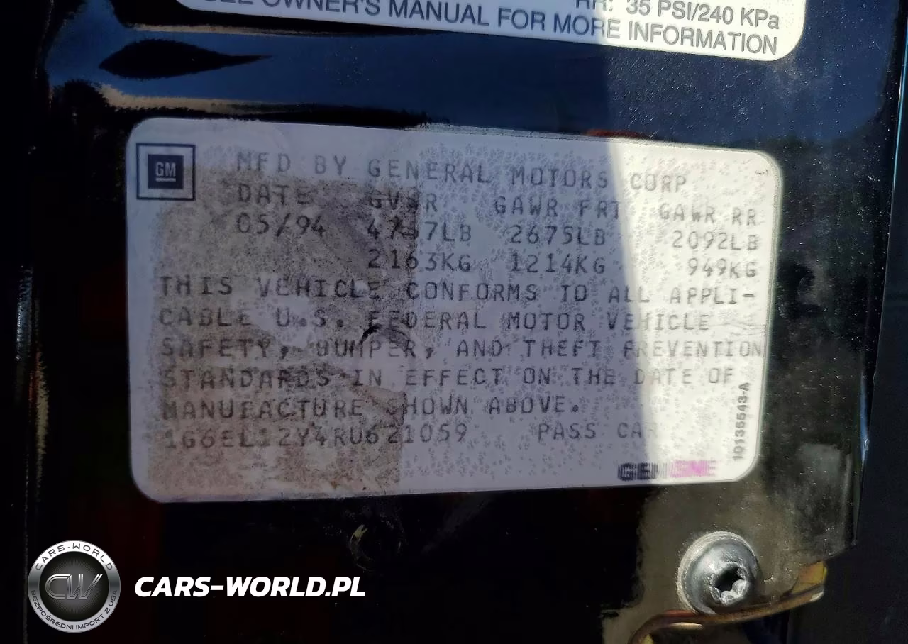 1994 Cadillac Eldorado VIN:1G6EL12Y4RU621059 - 12
