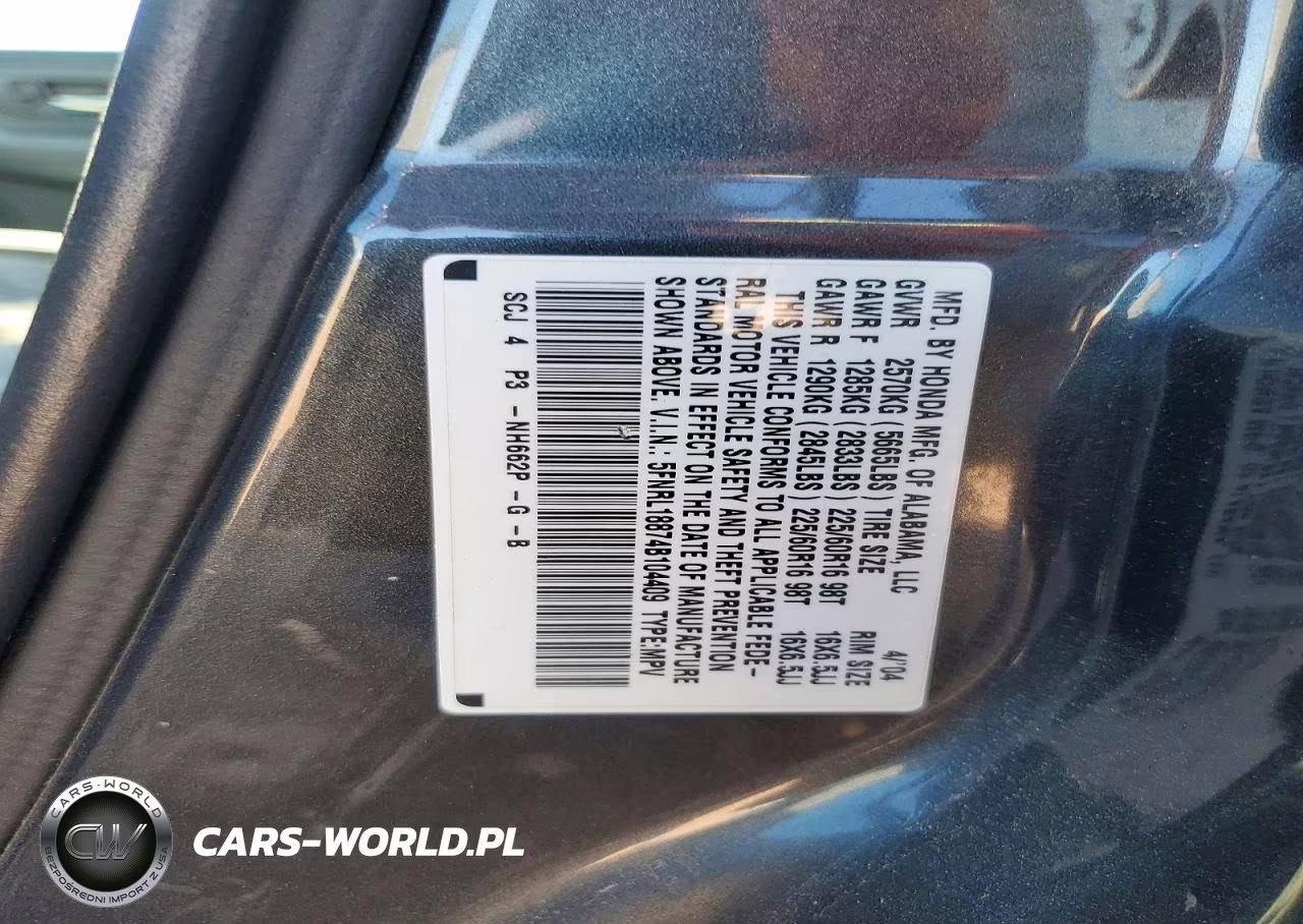 2004 Honda Odyssey Ex VIN:5FNRL18874B104409 - 14