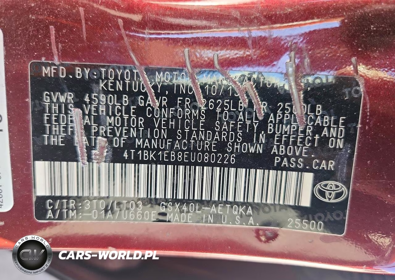 2014 Toyota Avalon Xle Touring VIN:4T1BK1EB8EU080226 - 12