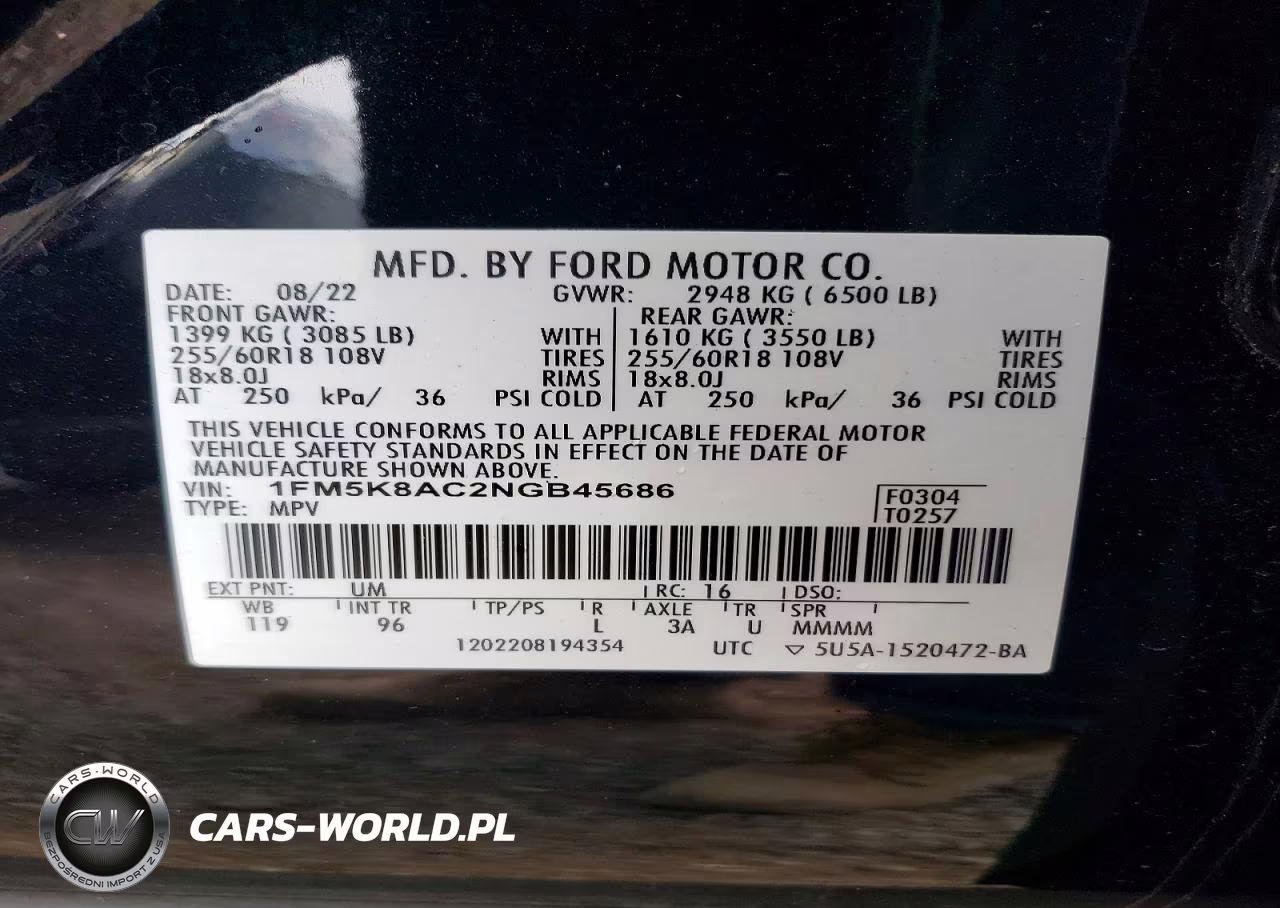 2022 Ford Explorer Police Interceptor VIN:1FM5K8AC2NGB45686 - 14