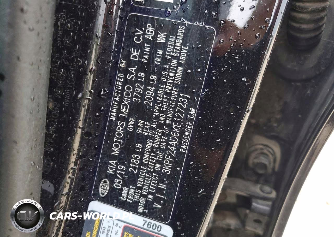 2019 Kia Forte Fe VIN:3KPF24AD6KE127231 - 13