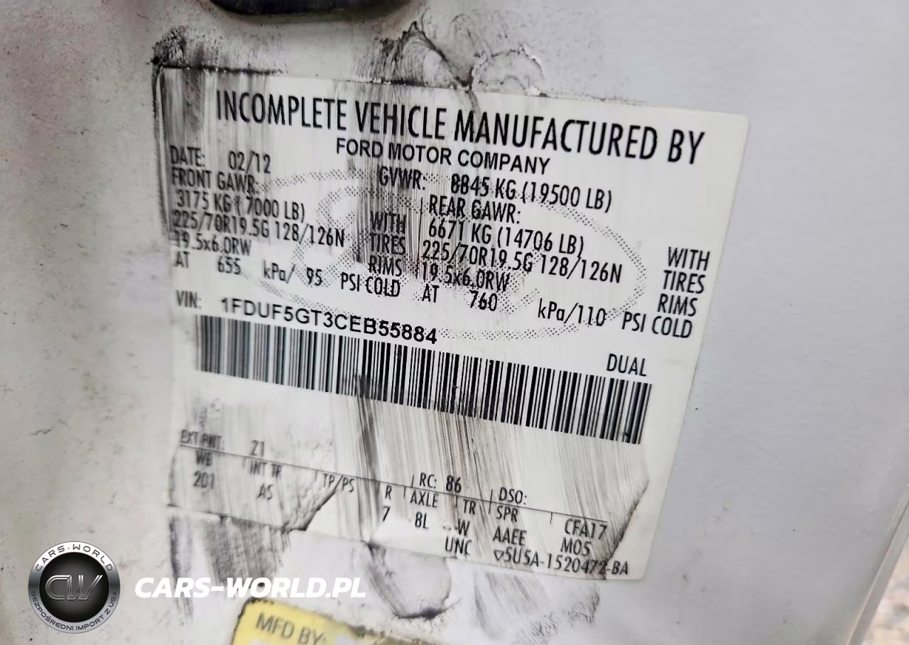 2012 Ford F550 Super Duty Box Truck VIN:1FDUF5GT3CEB55884 - 13