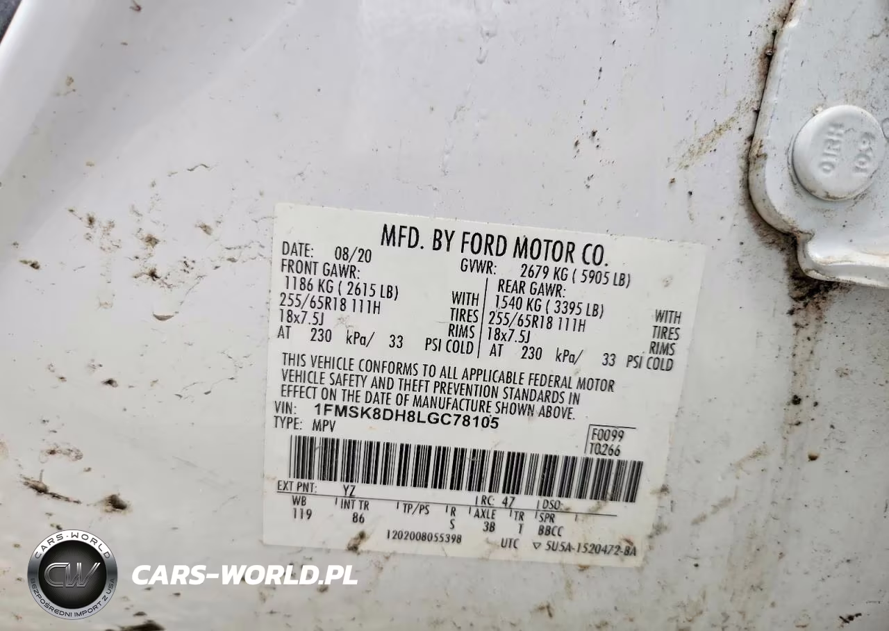 2020 Ford Explorer Xlt VIN:1FMSK8DH8LGC78105 - 12