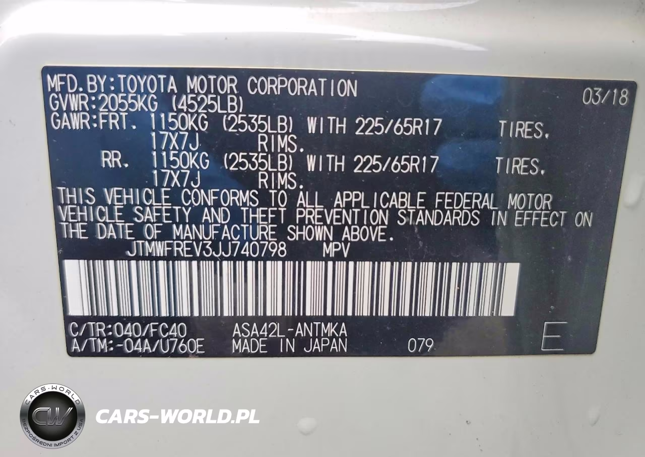 2018 Toyota Rav4 Xle VIN:JTMWFREV3JJ740798 - 14