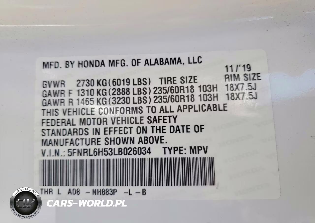 2020 Honda Odyssey Ex VIN:5FNRL6H53LB026034 - 13