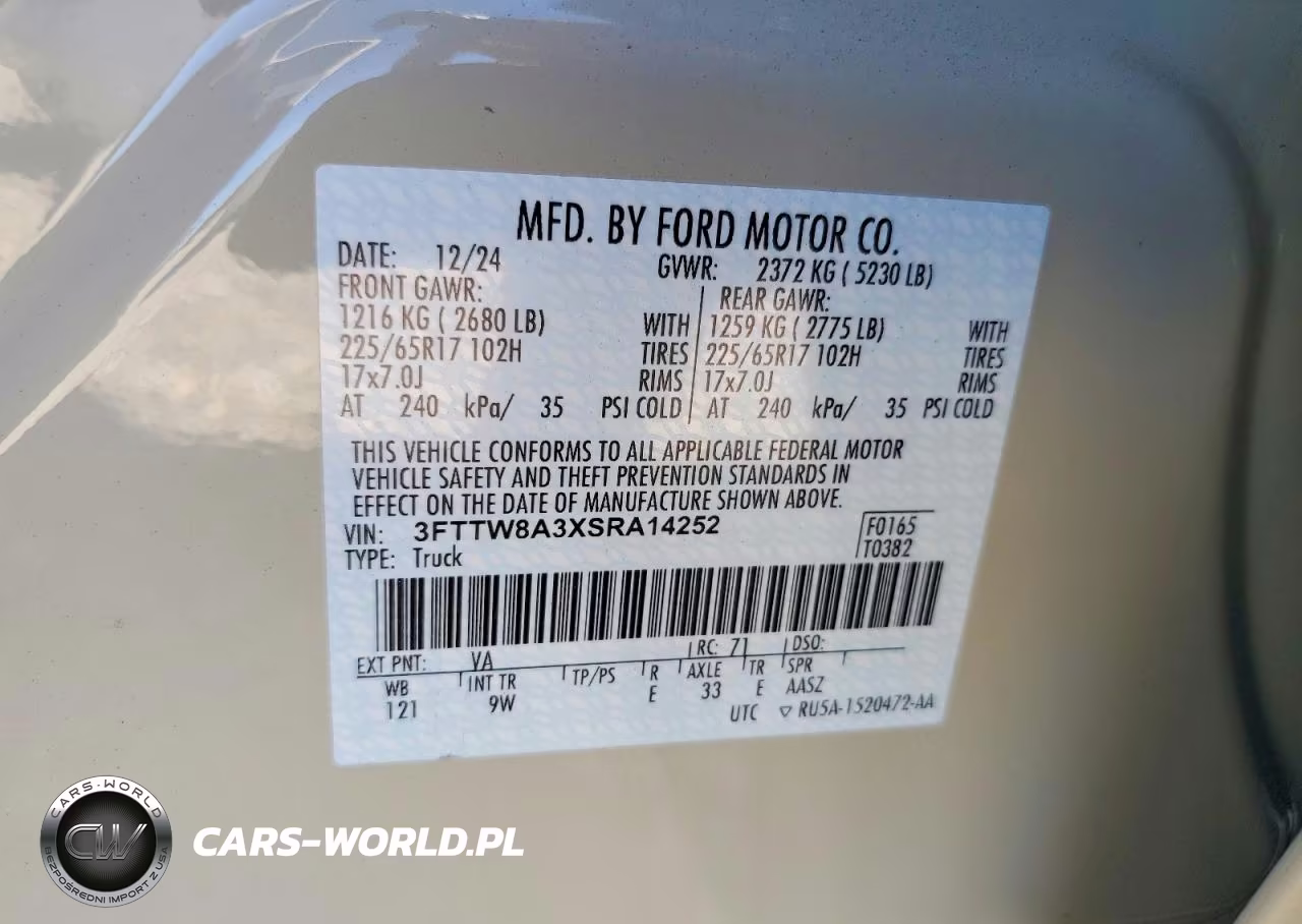 2025 Ford Maverick Xl VIN:3FTTW8A3XSRA14252 - 12