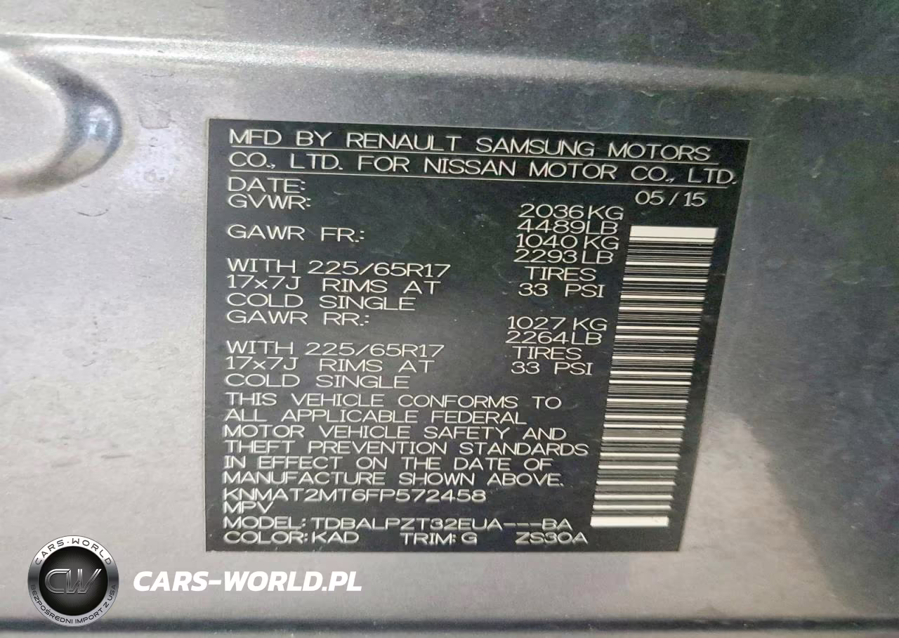 2015 Nissan Rogue S VIN:KNMAT2MT6FP572458 - 12