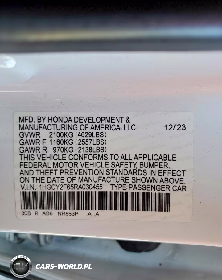 2024 Honda Accord Hybrid Exl VIN:1HGCY2F65RA030455 - 13