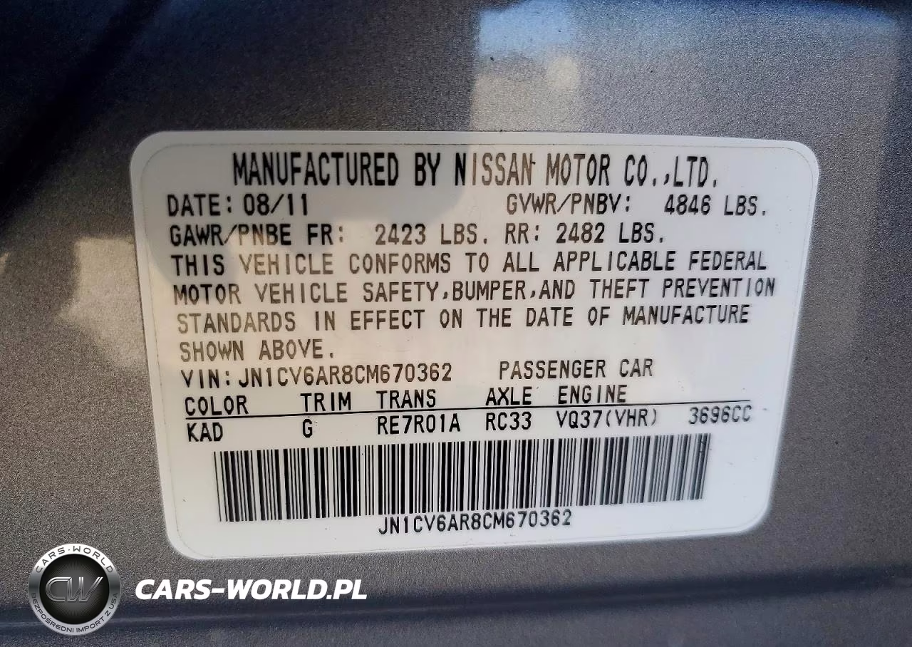 2012 Infiniti G37 Sedan X VIN:JN1CV6AR8CM670362 - 13