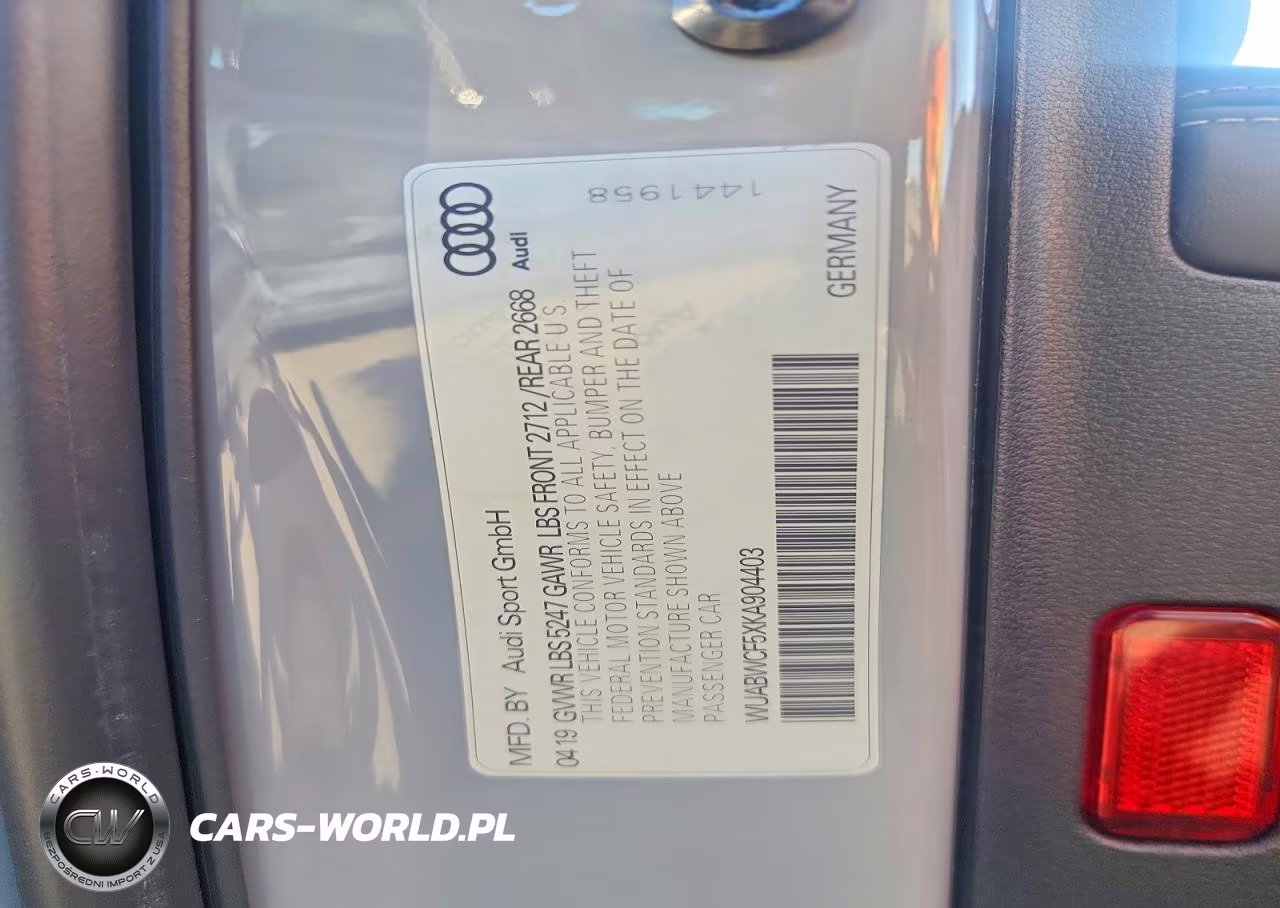 2019 Audi Rs5 VIN:WUABWCF5XKA904403 - 13