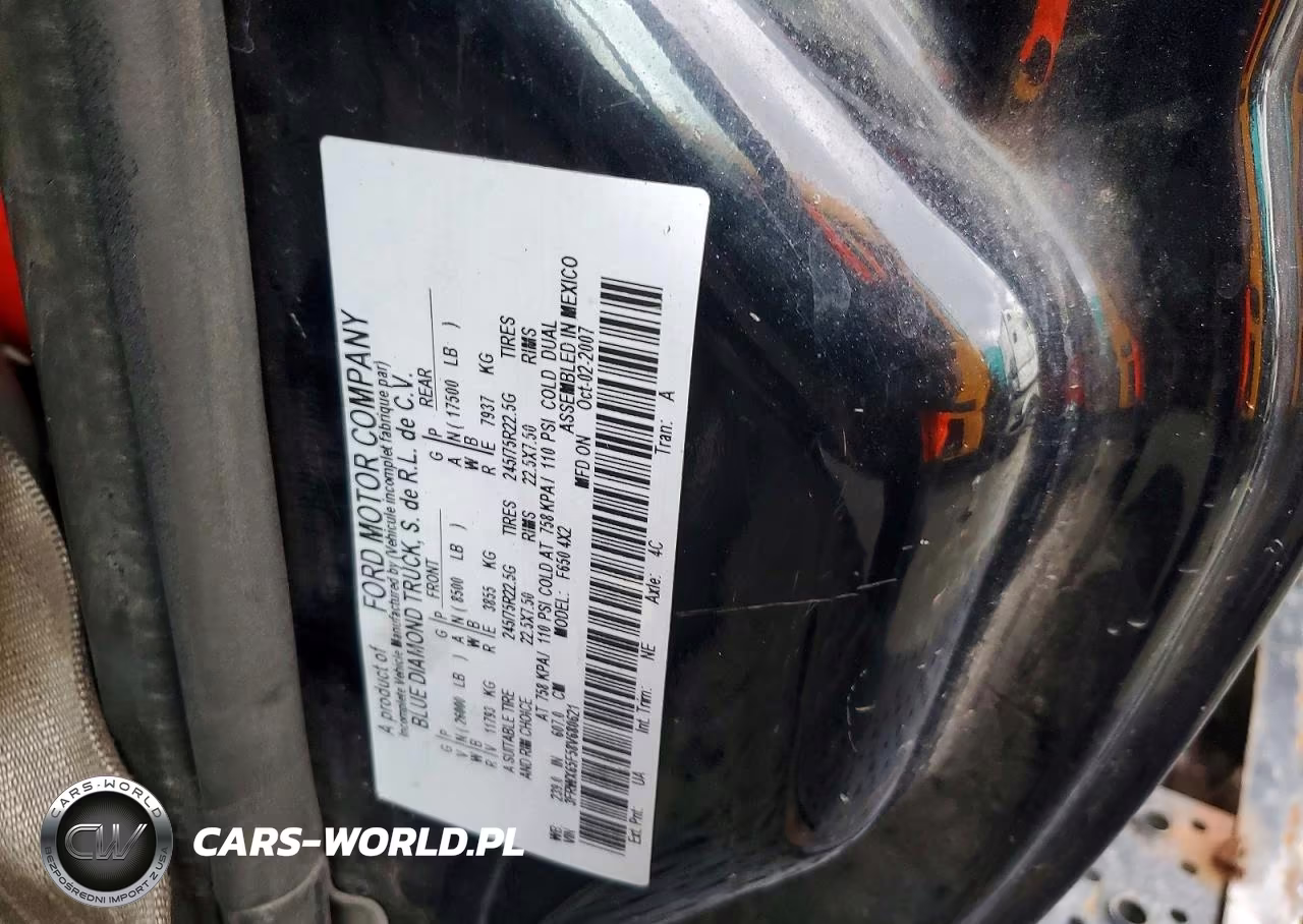 2008 Ford F650 Super Duty Rollback Truck VIN:3FRWX65F58V680621 - 10