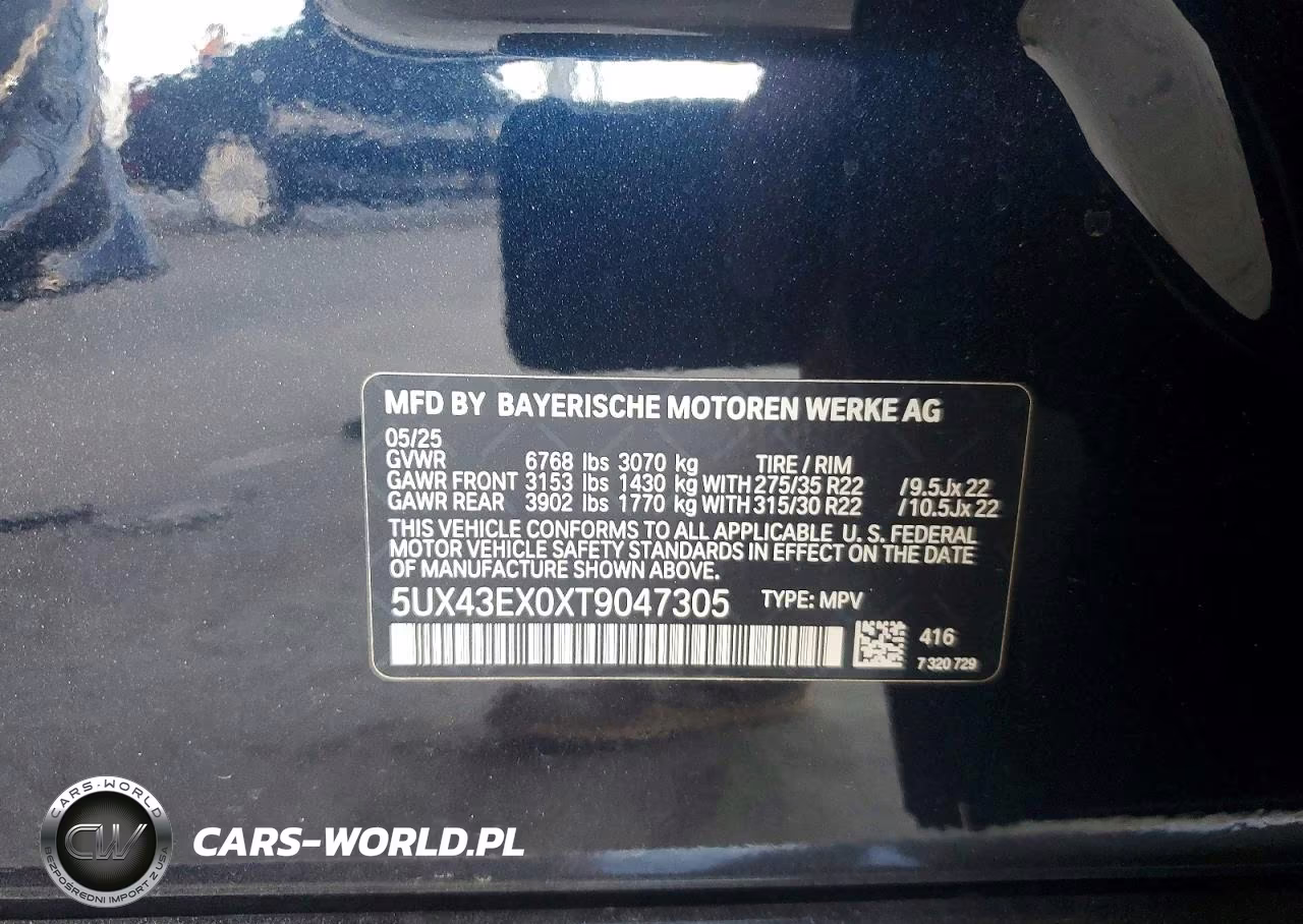 2026 BMW X6 M60I VIN:5UX43EX0XT9047305 - 13