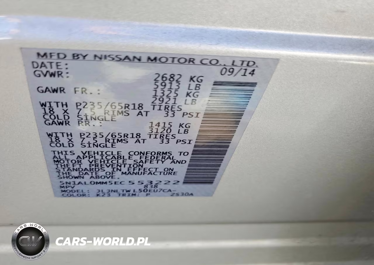 2014 Infiniti Qx60 Base VIN:5N1AL0MM5EC553222 - 14