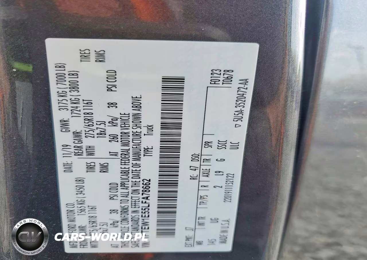 2020 Ford F150 Supercrew VIN:1FTEW1E55LFA78662 - 12