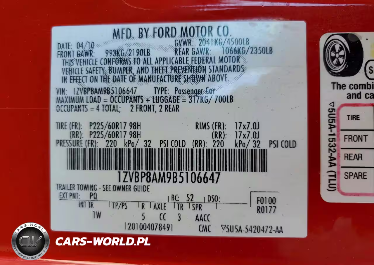 2011 Ford Mustang VIN:1ZVBP8AM9B5106647 - 13