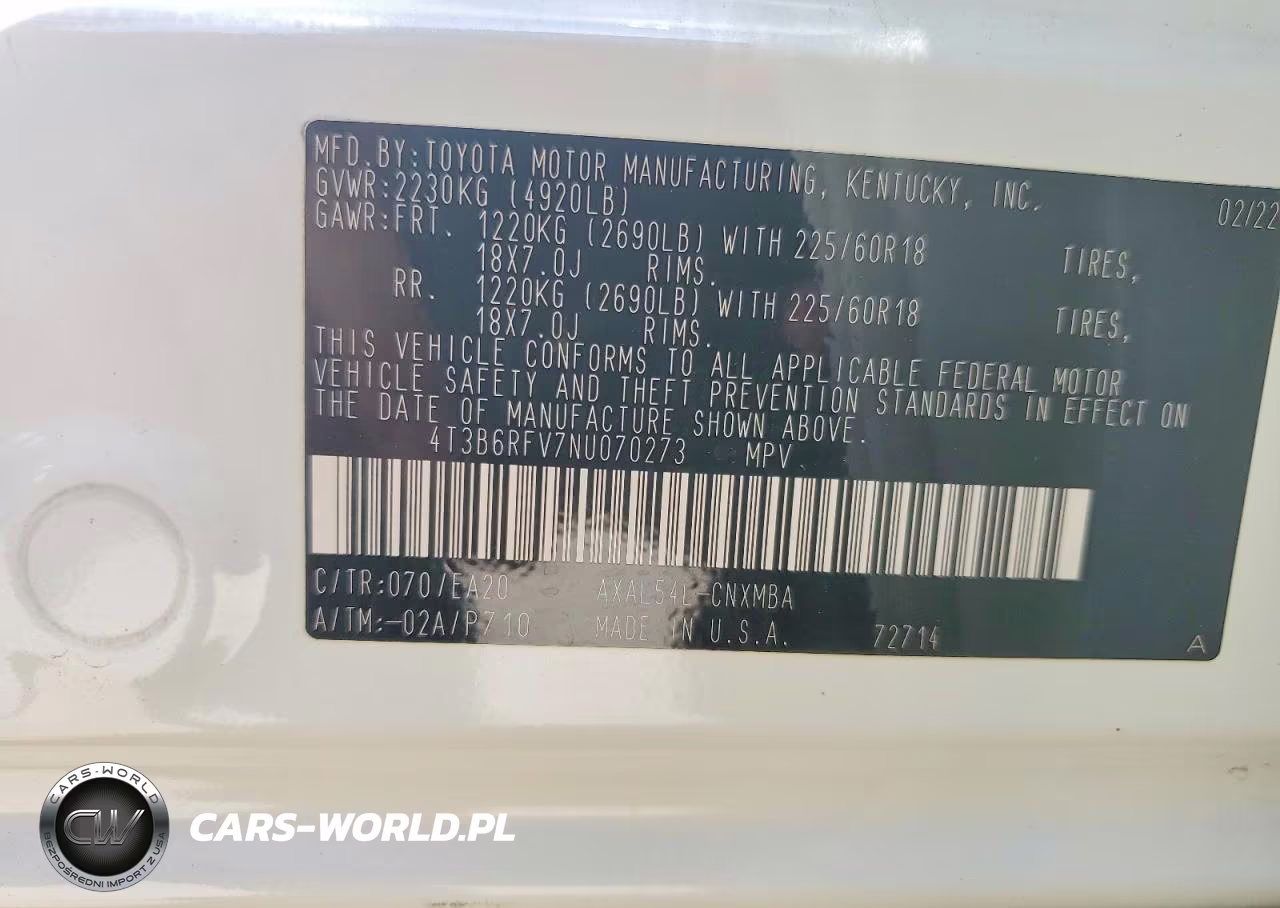 2022 Toyota Rav4 VIN:4T3B6RFV7NU070273 - 14
