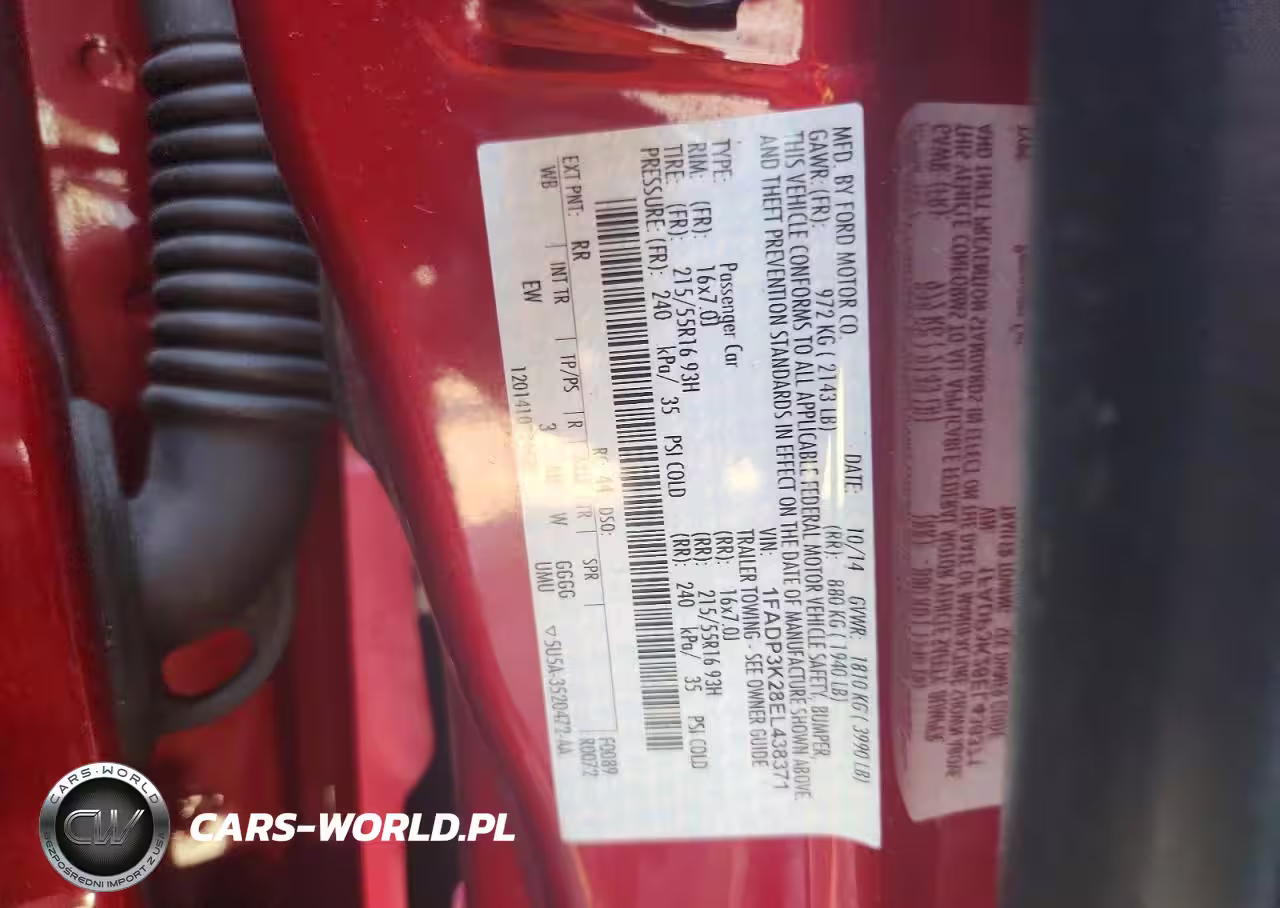 2014 Ford Focus Se VIN:1FADP3K28EL438371 - 12