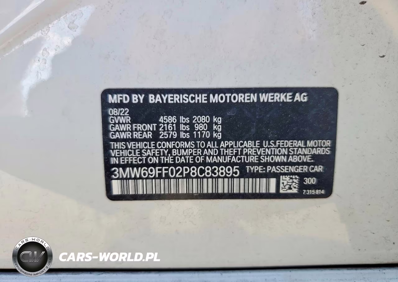 2023 BMW 330I VIN:3MW69FF02P8C83895 - 12