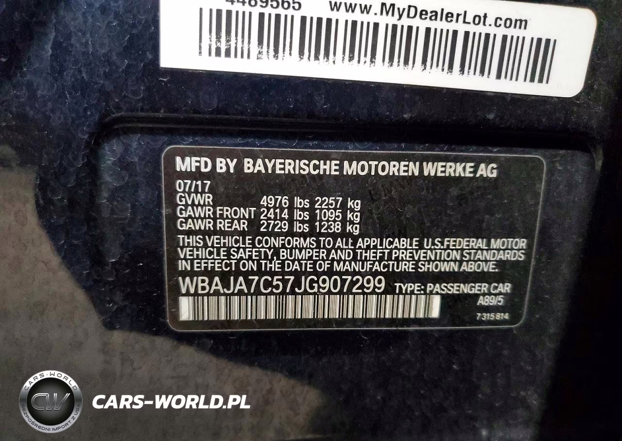 2018 BMW 530 Xi VIN:WBAJA7C57JG907299 - 12