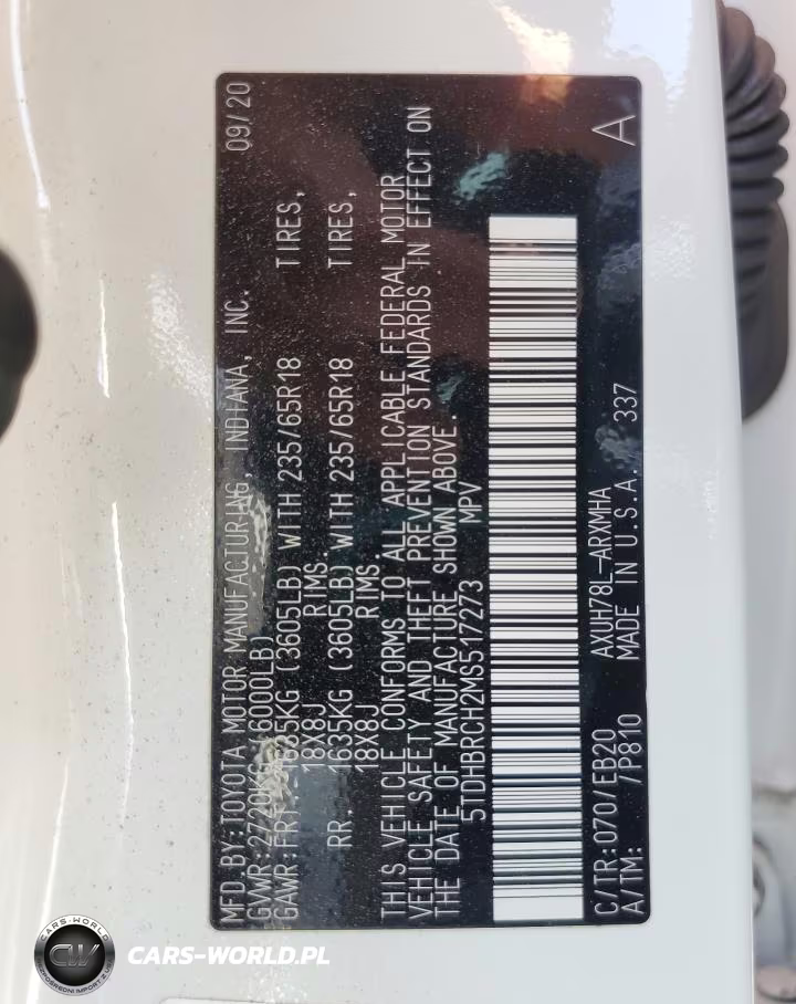 2021 Toyota Highlander Hybrid Xle VIN:5TDHBRCH2MS517273 - 13