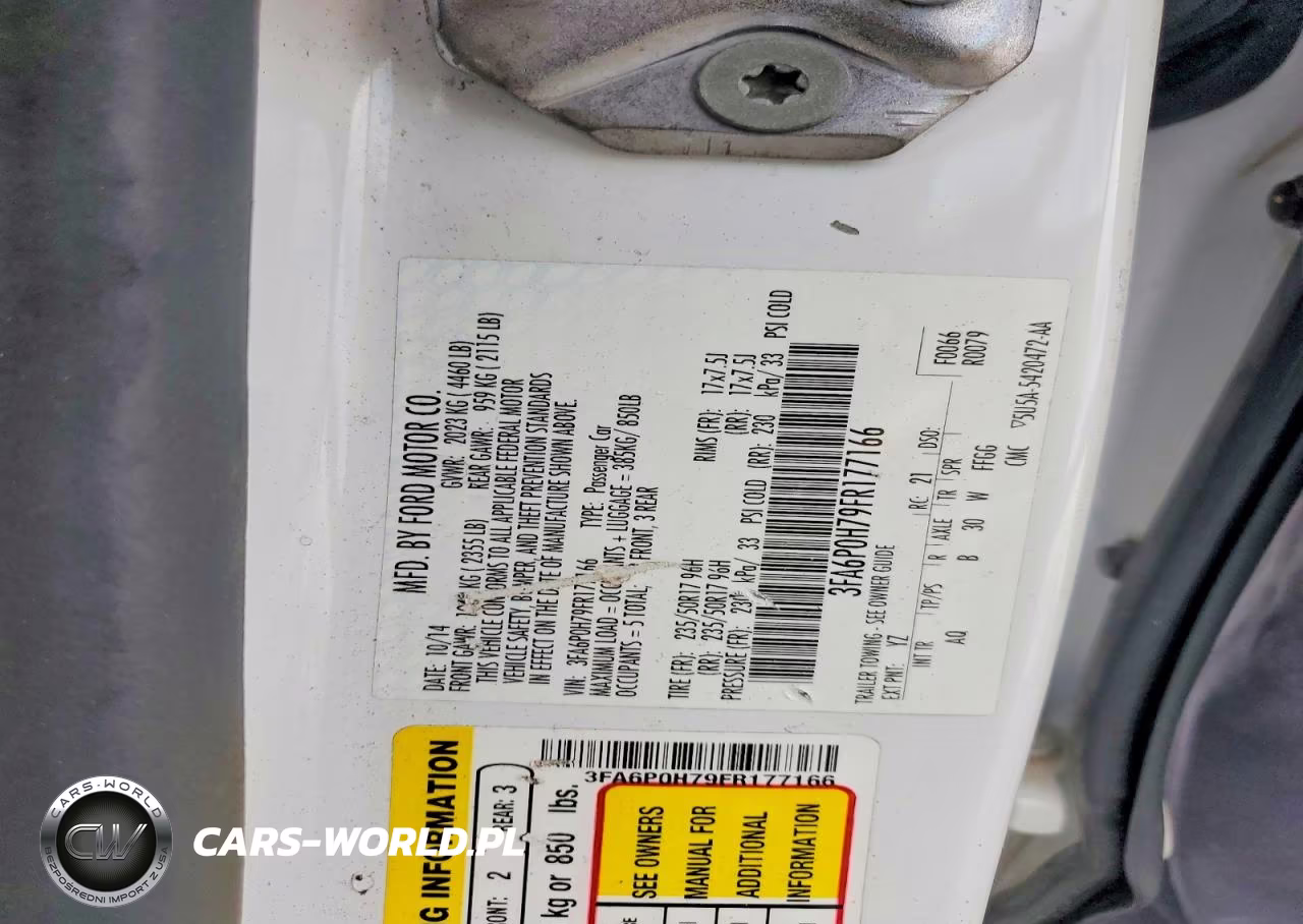 2015 Ford Fusion Se VIN:3FA6P0H79FR177166 - 12