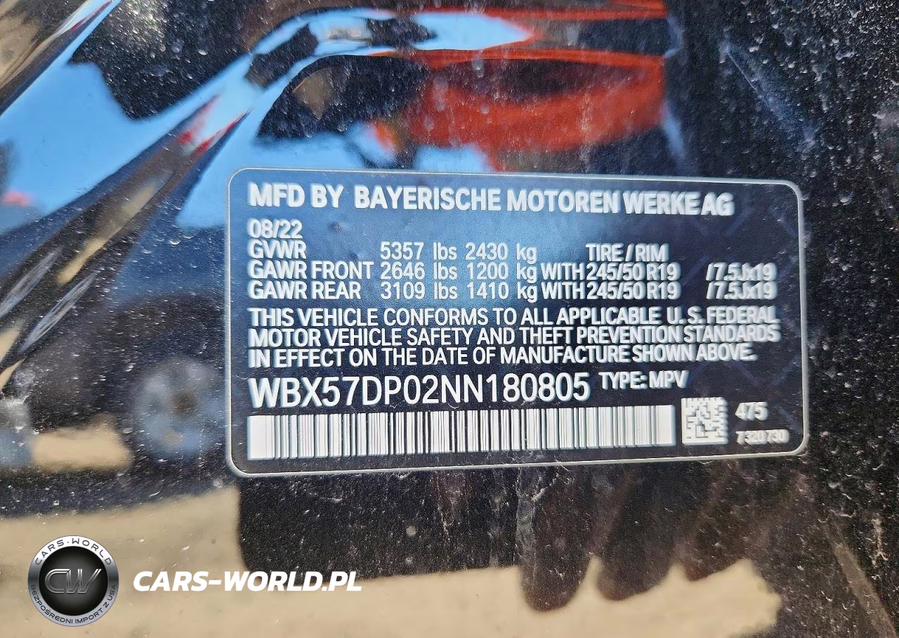 2022 BMW X3 xDrive30I VIN:WBX57DP02NN180805 - 14