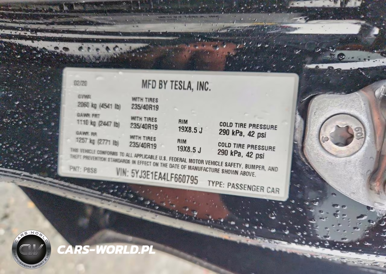 2020 Tesla Model 3 VIN:5YJ3E1EA4LF660795 - 12