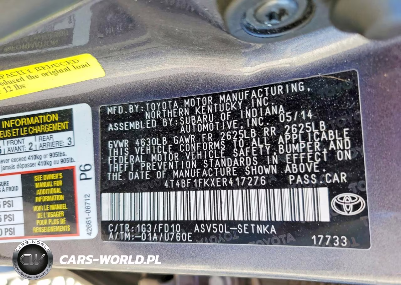 2014 Toyota Camry Le VIN:4T4BF1FKXER417276 - 12