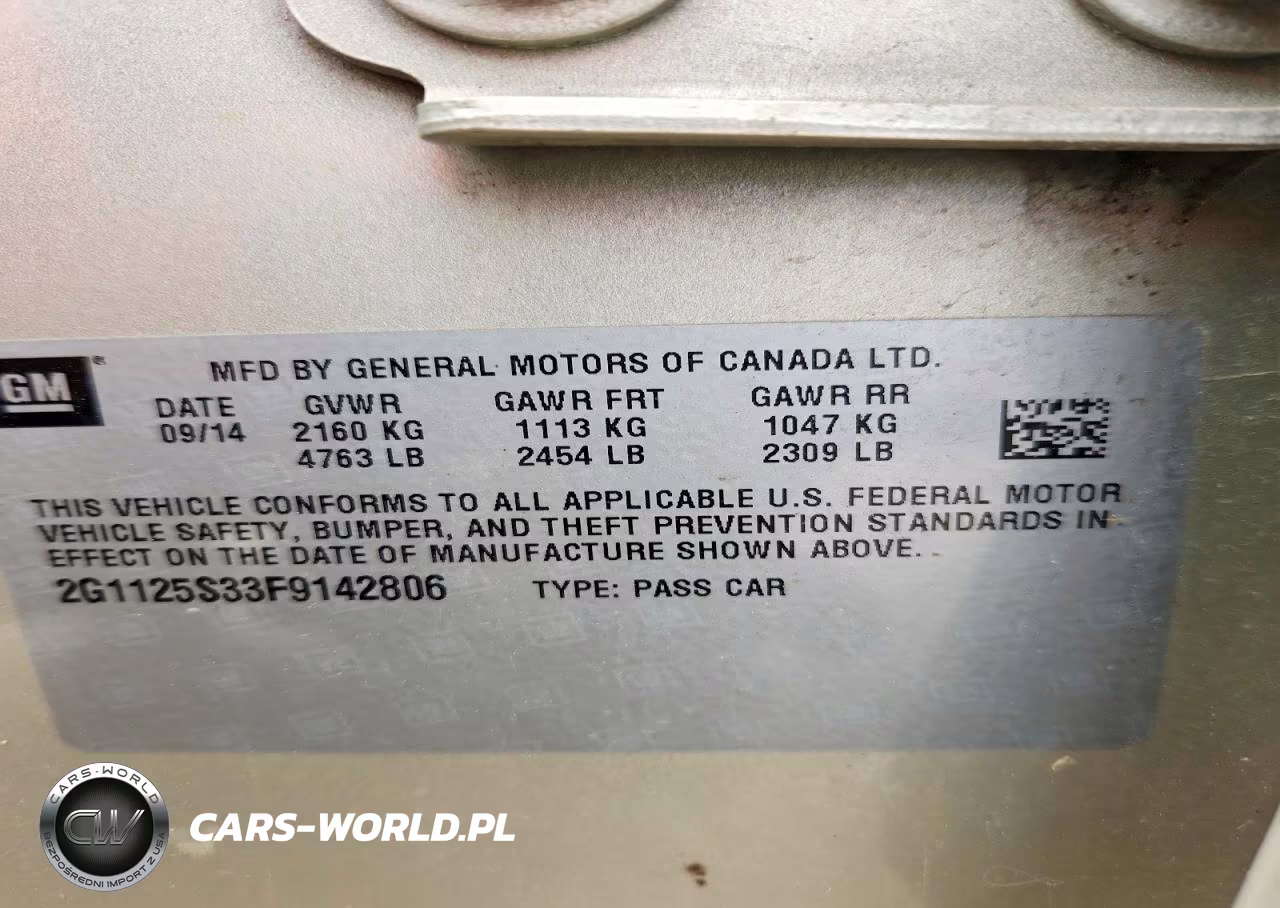 2015 Chevrolet Impala Lt VIN:2G1125S33F9142806 - 13