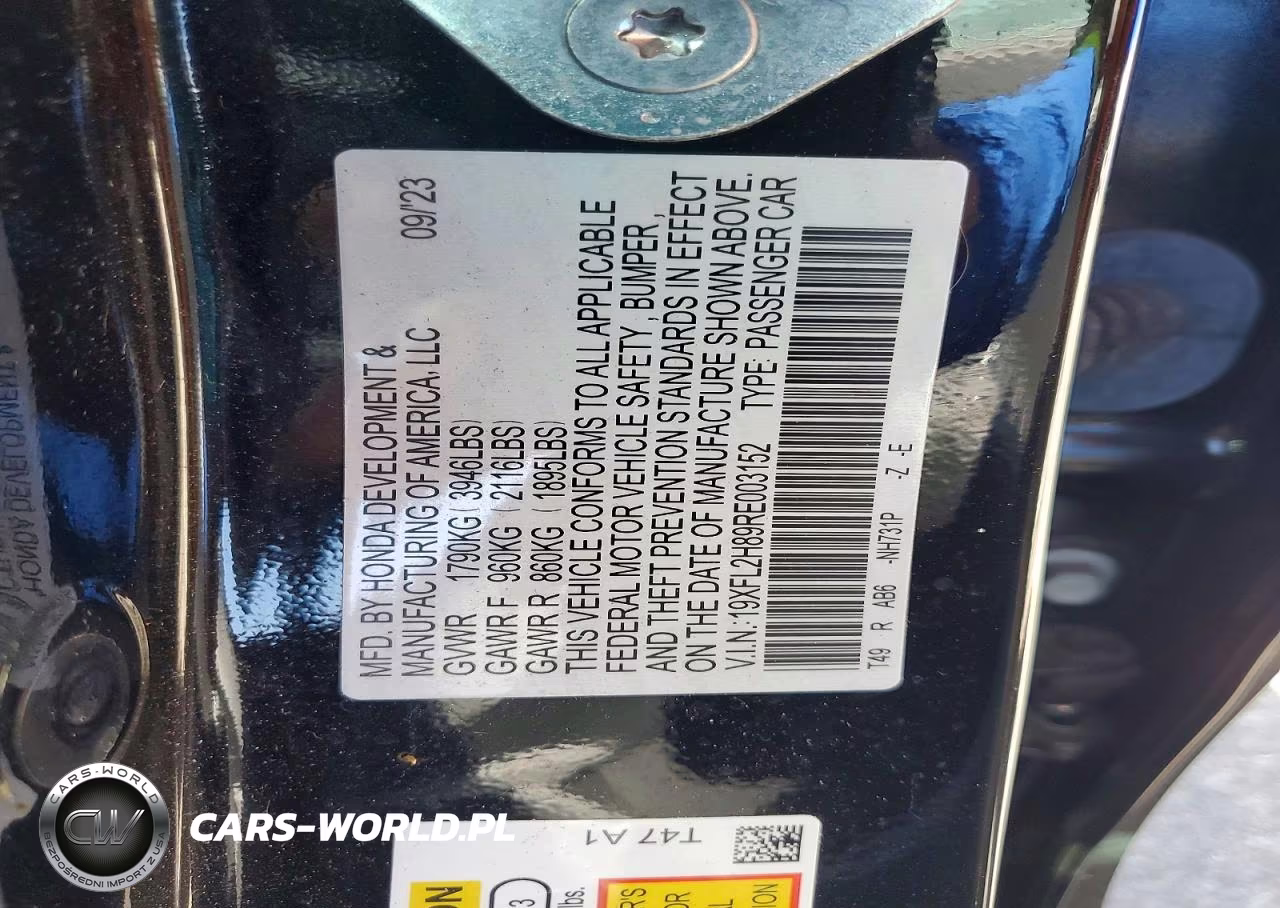 2024 Honda Civic Sport VIN:19XFL2H89RE003152 - 12