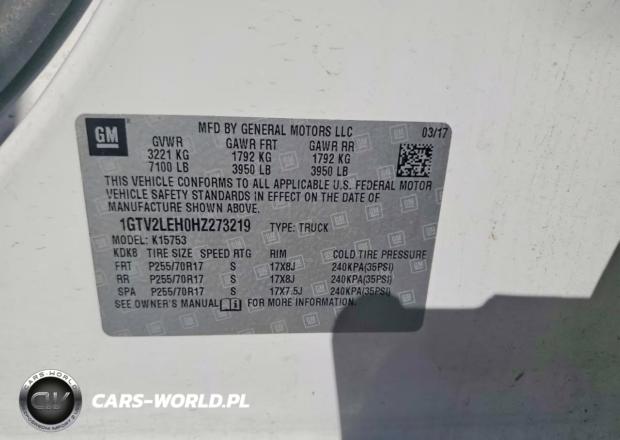 2017 GMC Sierra K1500 VIN:1GTV2LEH0HZ273219 - 12