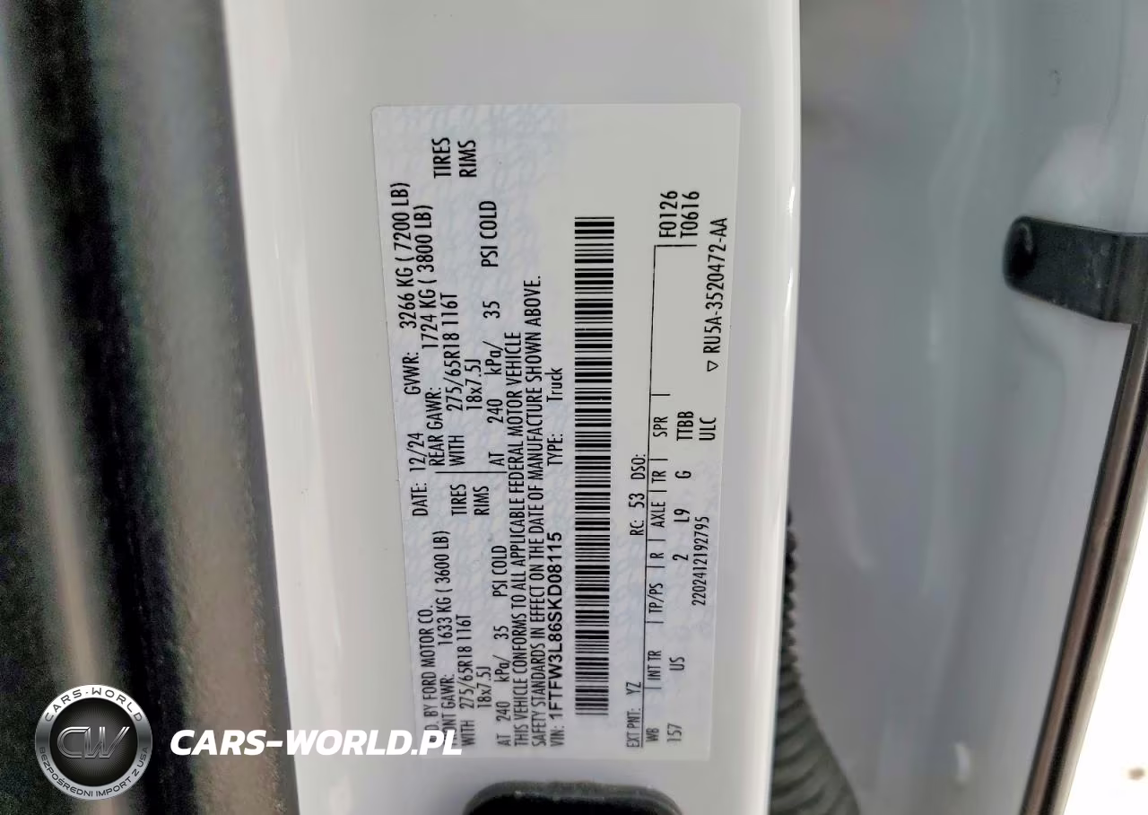 2025 Ford F150 Xlt VIN:1FTFW3L86SKD08115 - 12