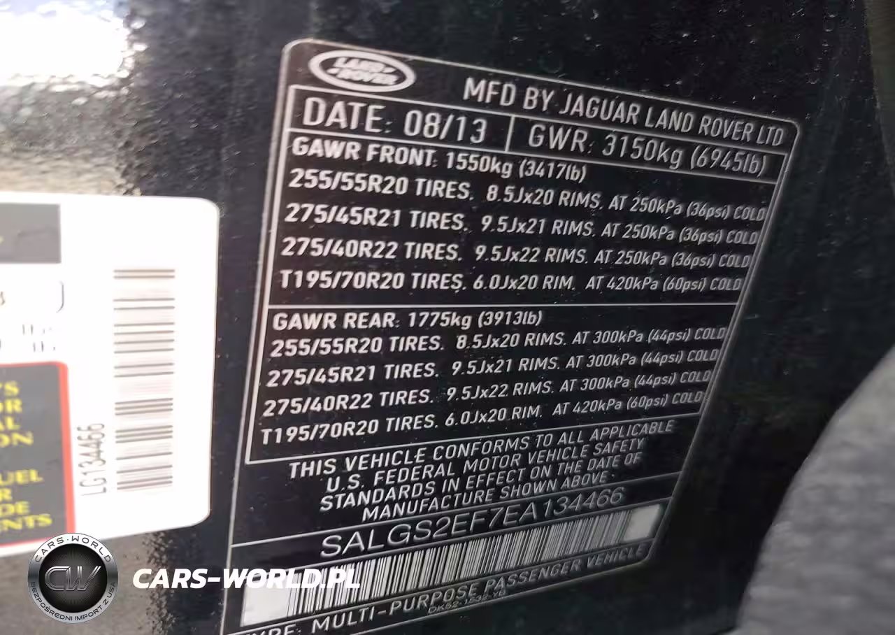 2014 Lanrover Rng Rov Vl VIN:SALGS2EF7EA134466 - 14