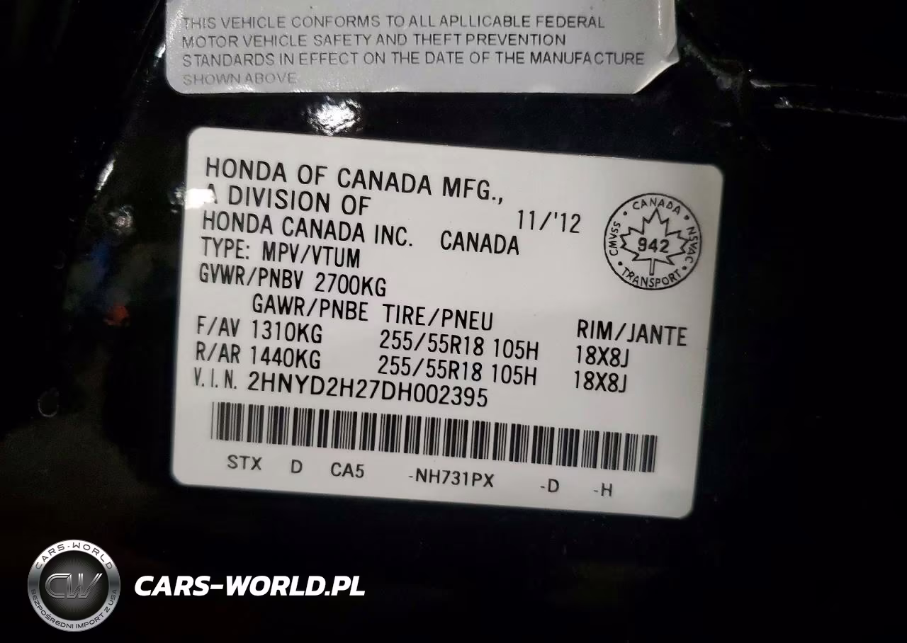 2013 Acura Mdx VIN:2HNYD2H27DH002395 - 14