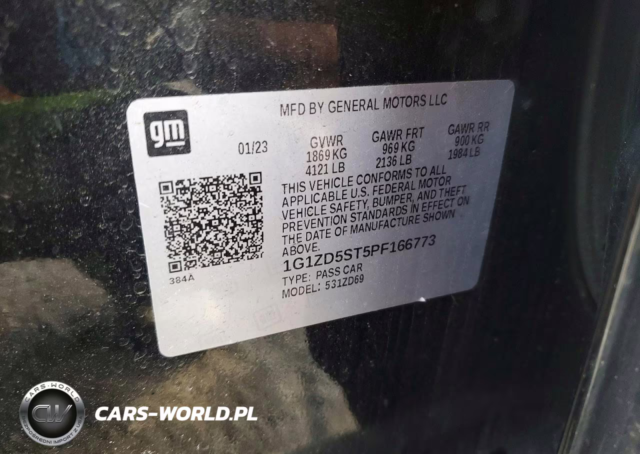 2023 Chevrolet Malibu Lt VIN:1G1ZD5ST5PF166773 - 12