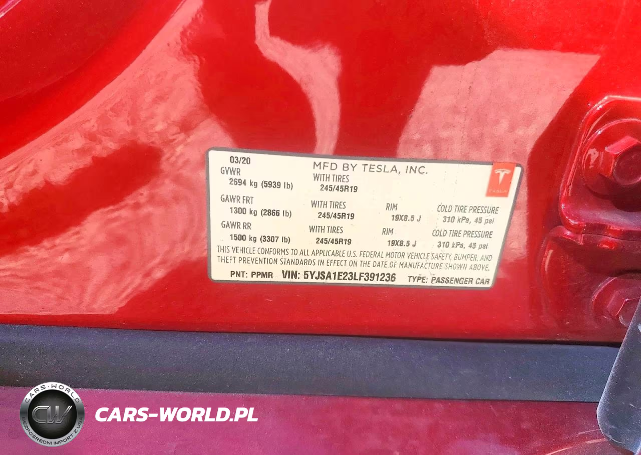2020 Tesla Model S VIN:5YJSA1E23LF391236 - 13